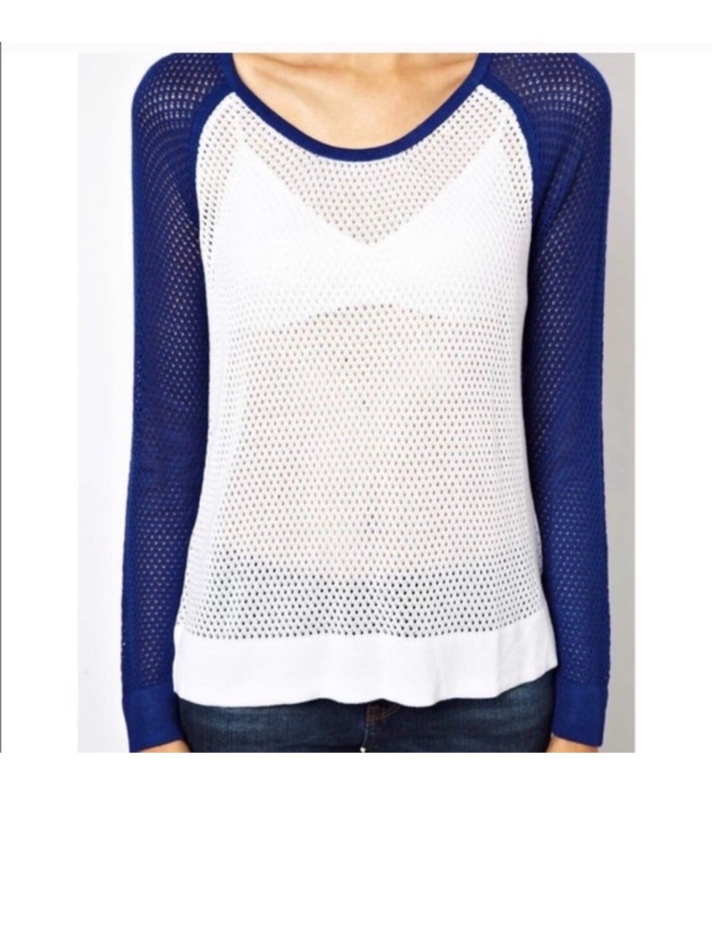 Rag & Bone Wringer Perforated Raglan Sweater E41